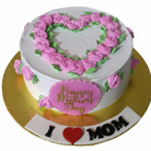 Happy Mother's Day Cake with white background