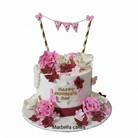 Happy Mothers Day MOM banner cake with pure white background